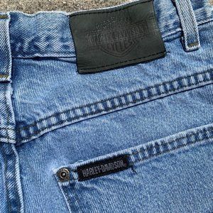 Vintage Harley Davidson Distressed Denim Shorts